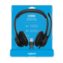 Logitech H390 USB Computer Headset Met rijke digitale audio en knoppen op de draad