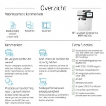 HP LaserJet Enterprise MFP M635h, Printen, kopiëren, scannen en optioneel faxen, Scannen naar e-mail; Dubbelzijdig printen; Auto