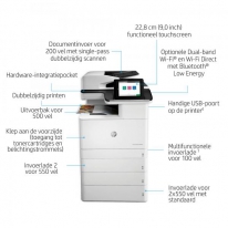 HP Color LaserJet Enterprise MFP M776dn, Printen, kopiëren, scannen en optioneel faxen, Printen via usb-poort aan voorzijde; Sca