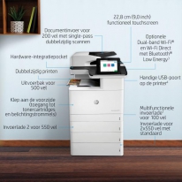 HP Color LaserJet Enterprise MFP M776dn, Printen, kopiëren, scannen en optioneel faxen, Printen via usb-poort aan voorzijde; Sca