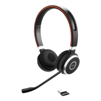 Jabra Evolve 65 Headset Bedraad en draadloos Hoofdband Oproepen/muziek Micro-USB Bluetooth Oplaadhouder Zwart