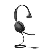 Jabra Evolve2 40, MS Mono Headset Bedraad Hoofdband Kantoor/callcenter USB Type-A Bluetooth Zwart