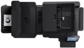 HP LaserJet Enterprise Flow MFP M830z, Printen, kopiëren, scannen, faxen, Invoer voor 200 vel; Printen via USB-poort aan voorzij